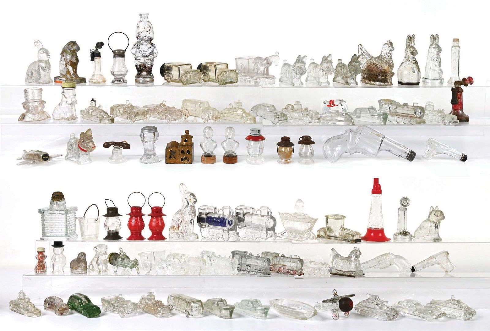 LARGE COLLECTION OF VINTAGE GLASS CANDY CONTAINERS (1 of 6)