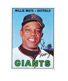1967 TOPPS WILLIE MAYS BASEBALL CARD