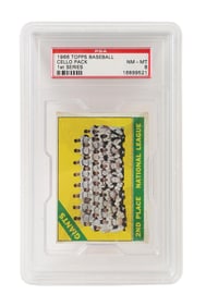 1966 TOPPS BASEBALL CELLO PACK PSA 8