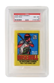 1979 TOPPS BASEBALL WAX PACK PSA 8
