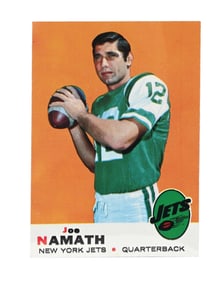1969 TOPPS JOE NAMATH FOOTBALL CARD