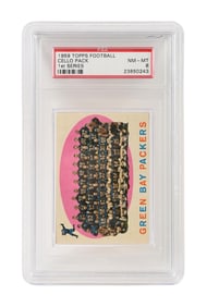 1959 TOPPS FOOTBALL CELLO PACK PSA 8