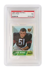 1968 TOPPS FOOTBALL CELLO PACK PSA 7