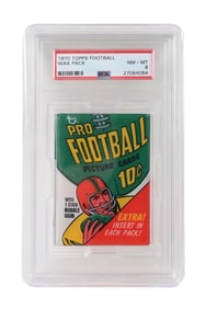 1970 TOPPS FOOTBALL WAX PACK PSA 6