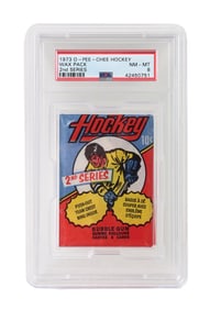 1973 O-PEE-CHEE HOCKEY WAX PACK PSA 8