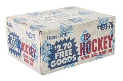 1976/77 TOPPS HOCKEY FACTORY SEALED WAX CASE (4 BOX)