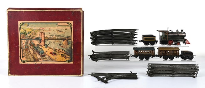 GERMAN PRE-WAR LIVE STEAM O GA. CARETTE PASSENGER TRAIN SET