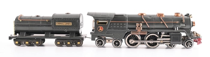 GUNMETAL LIONEL 400E TRAIN ENGINE W/ TENDER SET