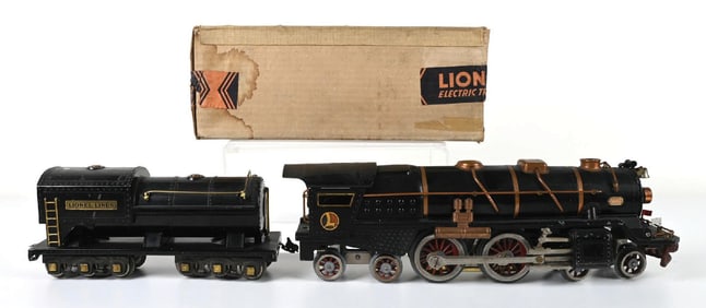 BLACK STANDARD GAUGE STEAM LOCOMOTIVE & TENDER