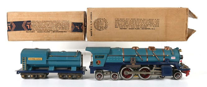 LIONEL NO. 400E BLUE COMET & TENDER