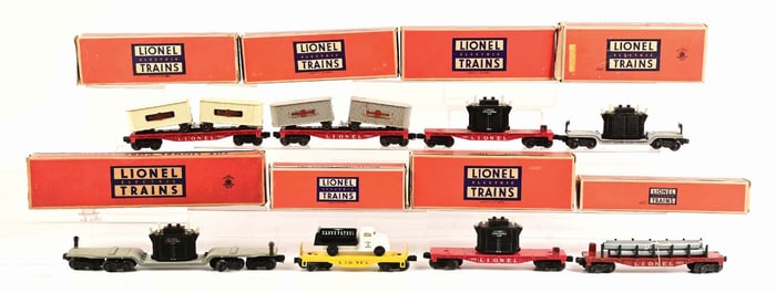LOT OF 8: VARIOUS BOXED LIONEL TRAIN CARS