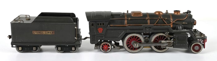 LIONEL GREY NO. 385E LOCOMOTIVE & TENDER