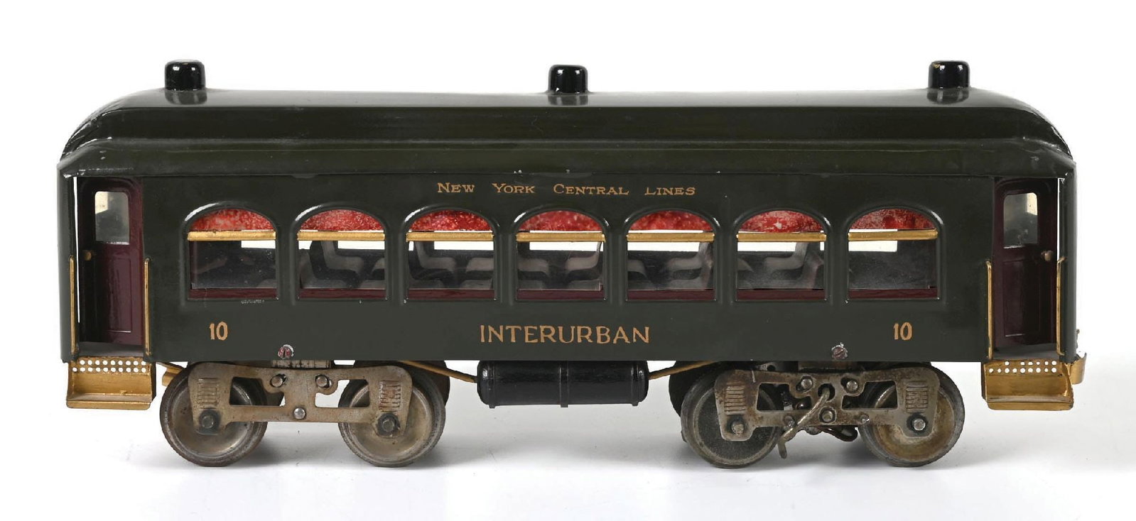 LIONEL NO. 10 INTERURBAN: Restored. Condition: Dimensions: 4" x 15 - 1/4" x 6".