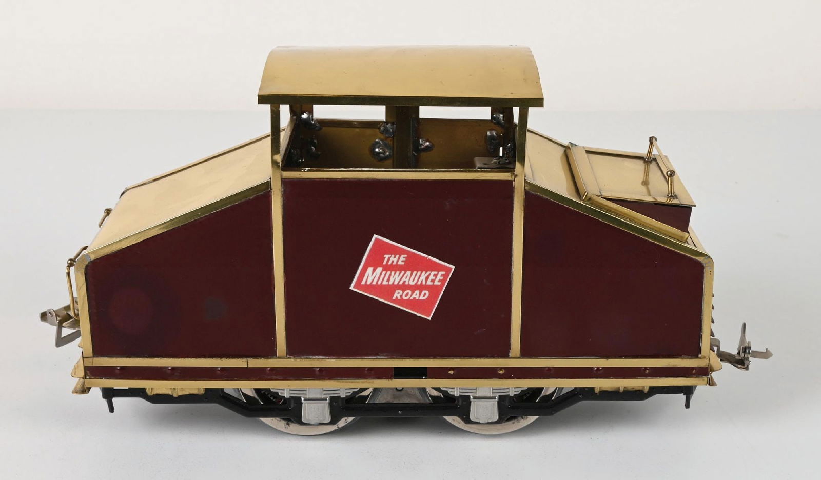 STANDARD GAUGE THE MILWAUKEE MFG. CO BRASS STEEPLE CAB LOCOMOTIVE (1 of 4)