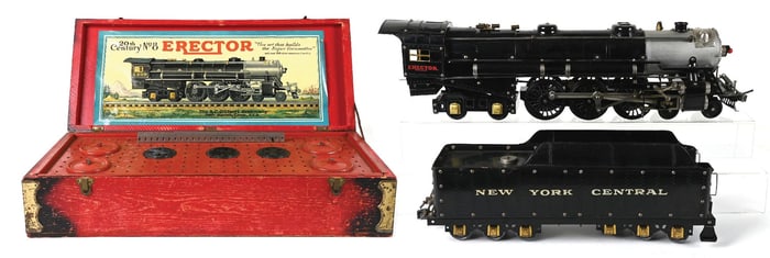 AMERICAN FLYER ERECTOR HUDSON LOCOMOTIVE & TENDER W/ BOX