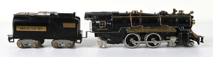 AMERICAN FLYER STANDARD GAUGE 5-PIPER STEAM LOCOMOTIVE & TENDER