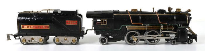 AMERICAN FLYER STANDARD GAUGE 5-PIPER W/ NO. 4694 TENDER