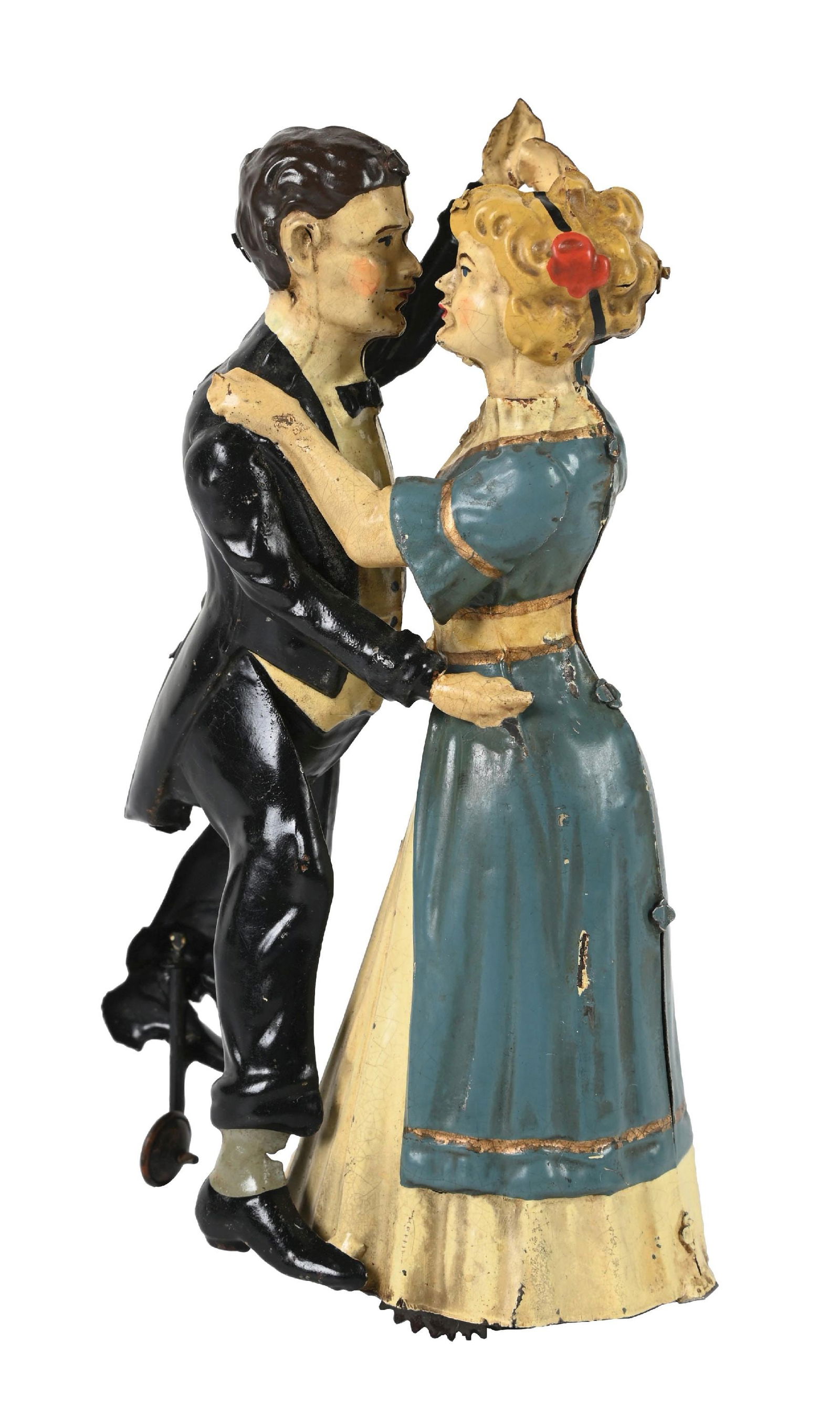 GERMAN GUNTHERMAN TIN HAND-PAINTED WIND-UP DANCING COUPLE (1 of 4)