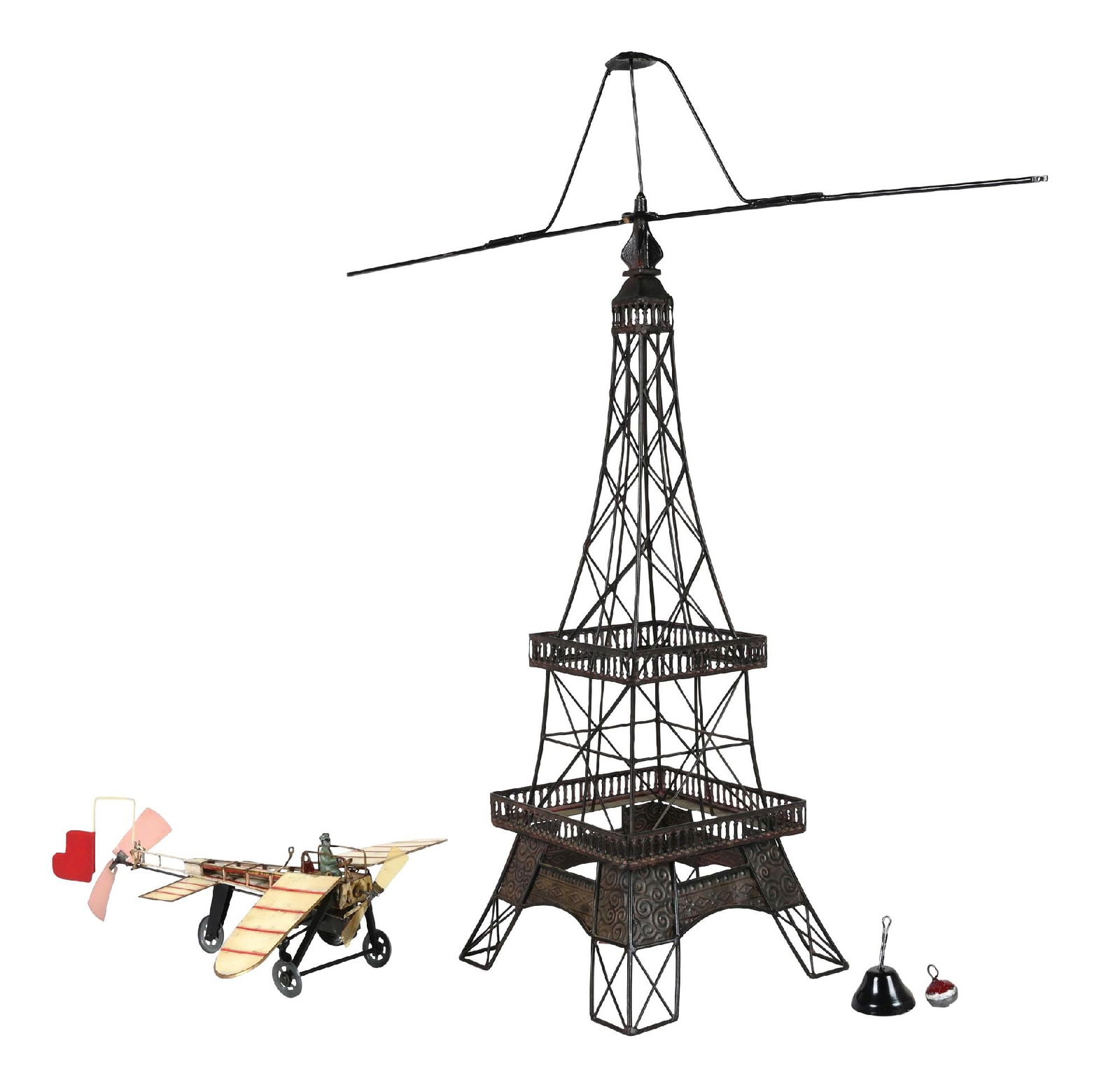 GERMAN PRE-WAR TIN LITHO WIND-UP FLAPPING WING AIRPLANE (1 of 3)