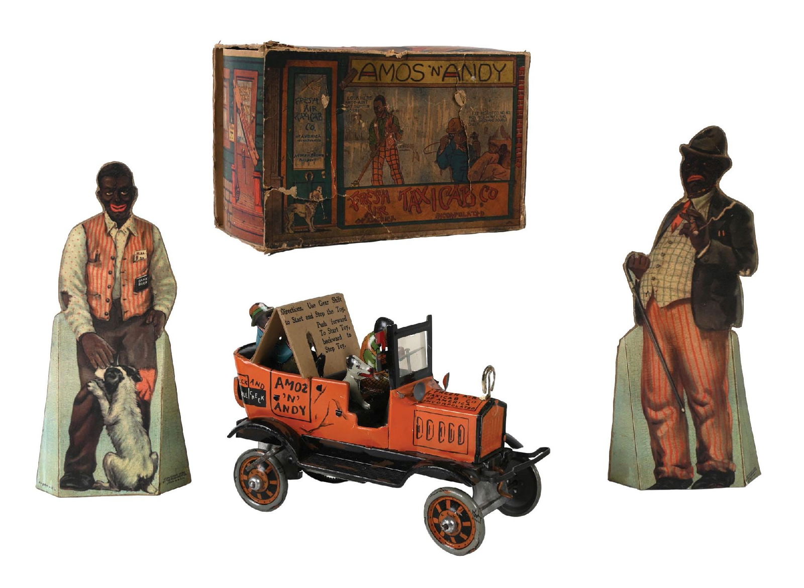 MARX TIN LITHO WIND-UP AMOS 'N' ANDY TAXI IN ORIGINAL BOX (1 of 3)