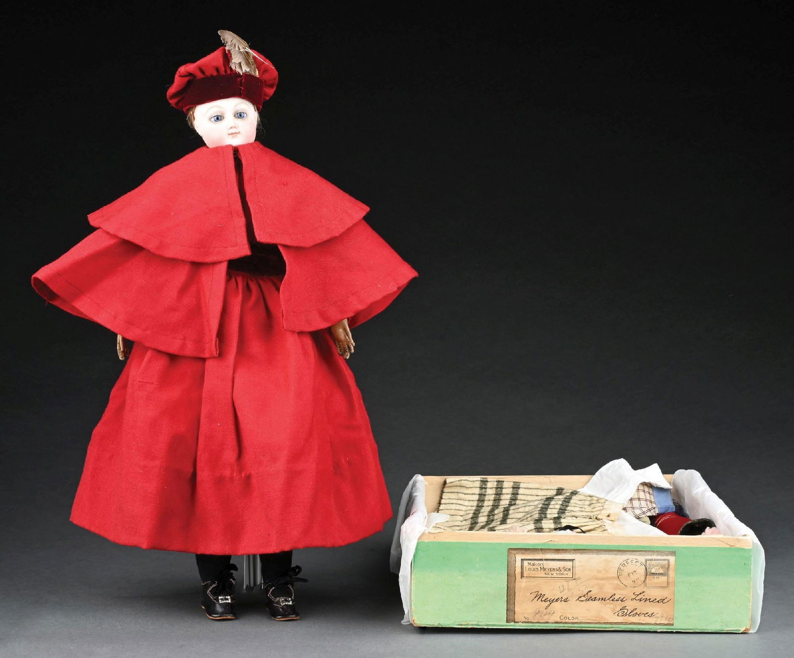 ANTIQUE FRENCH LA TOUCHE DOLL W/ DOLL ACCESSORIES (1 of 3)