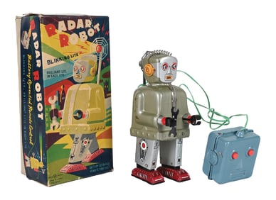 JAPANESE BATTERY-OPERATED RADAR ROBOT W/ BOX