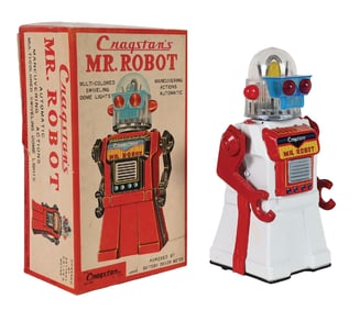 JAPANESE CRAGSTAN BATTERY-OPERATED MR. ROBOT W/ ORIGINAL BOX