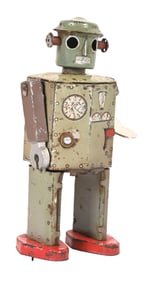 OCCUPIED JAPAN TIN LITHO ATOMIC MAN ROBOT