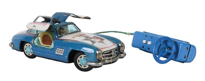 JAPANESE TIN LITHO BATTERY-OPERATED REMOTE CONTROL ASTRO BOY MERCEDES TOY