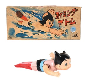 SCARCE JAPANESE TIN LITHO WIND-UP FLYING ASTRO BOY