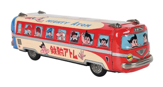 JAPAN ESE TIN LITHO FRICTION ASTRO BOY MIGHTY ATOM BUS