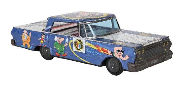 TIN LITHO ATOM PATROL TOY CAR