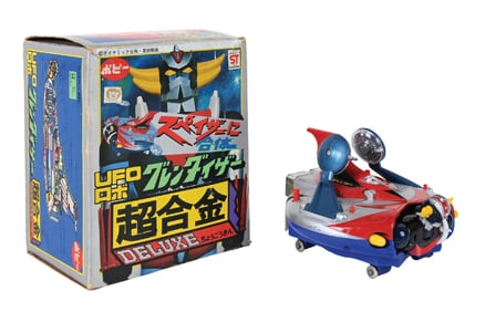 JAPANESE DIE-CAST & PLASTIC GOLDORAK UFO SAUCER IN ORIGINAL BOX
