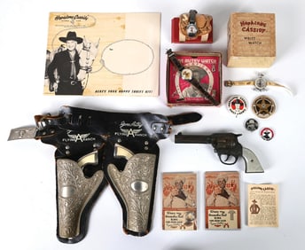 LARGE LOT OF AMERICAN-MADE HOPALONG CASSIDY & GENE AUTRY COWBOY ITEMS