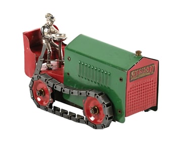 STRUCTO PRESSED STEEL WIND-UP TOY TRACTOR