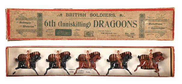 W. BRITAIN'S PRE-WAR 6TH INNISKILLING DRAGOONS SET NO. 108