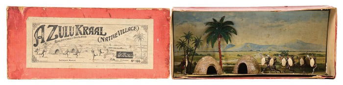 W. BRITAIN'S A ZULU KRAAL (NATIVE VILLAGE) SET NO. 188