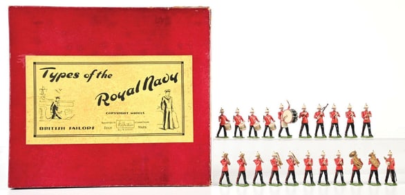 W. BRITAIN'S TYPES OF THE ROYAL NAVY BAND OF THE ROYAL MARINE LIGHT INFANTRY SET NO. 1622