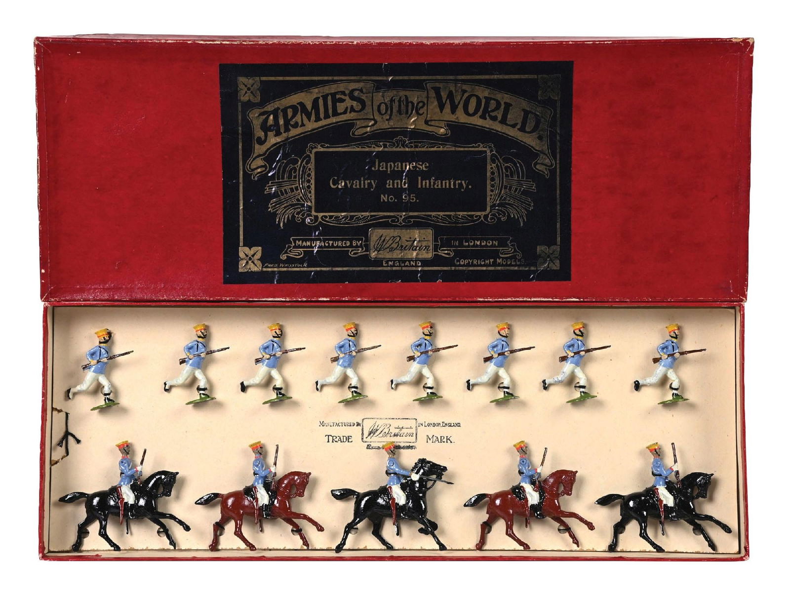 W. BRITAIN'S JAPANESE CAVALRY & INFANTRY SET NO. 95 (1 of 3)