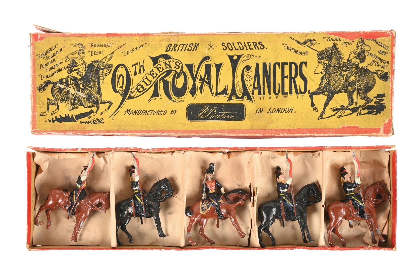 W. BRITAIN'S THE QUEEN'S ROYAL LANCERS SET NO. 24 (1 of 2)