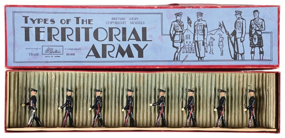 W. BRITAIN'S TYPES OF THE TERRITORIAL ARMY LINE REGIMENTS REGULAR ARMY (WALKING/OUT DRESS) SET NO.