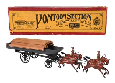 W. BRITAIN'S PRE-WAR PONTOON SECTION ROYAL ENGINEERS SET NO. 1254