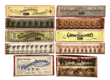 W. BRITAIN'S SETS NO. 28, 213, 119, 15, & 118