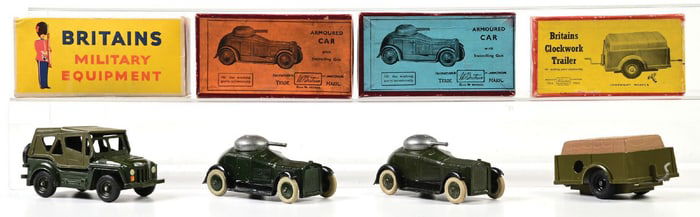 W. BRITAIN'S VEHICLE SETS NO. 2102, 1321, & 2041