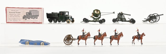 W. BRITAIN'S EQUIPMENT & BLUEBIRD RACER