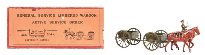 W. BRITAIN'S GENERAL SERVICE LIMBERED WAGGON ACTIVE SERVICE ORDER SET NO. 1331