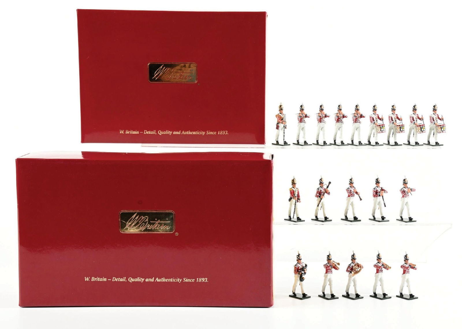 W. BRITAIN'S SET NO. 43103 BAND OF THE COLDSTREAM FOOTGUARDS & NO. 43104 REGIMENT OF THE COLDSTREAM (1 of 2)