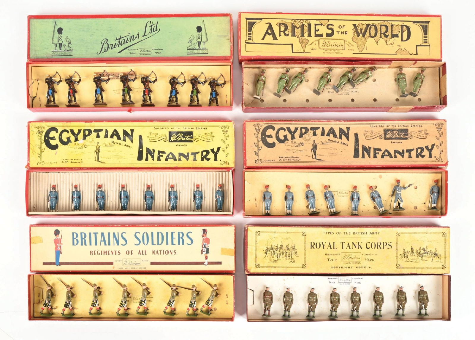 W. BRITAIN'S SETS NO. 1250, 117, 202, 1424 & 1901 (1 of 4)