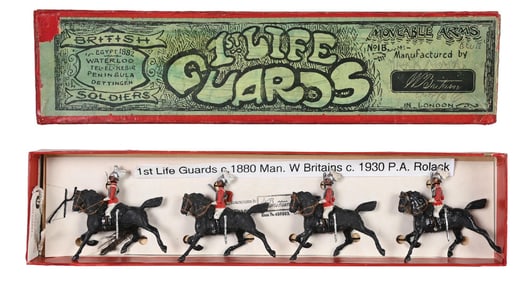 W. BRITAIN'S 1ST LIFE GUARDS, C. 1880, SET NO. 1B