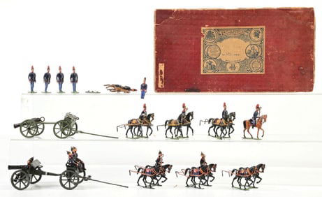 HEYDE IMPERIAL GERMAN ARMY HORSE-DRAWN CAISSON & CANNON